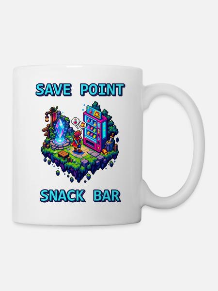 Save Point Snackbar - Tasse - Weiß