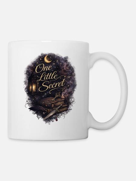 Geheimnisvolle Nachtbibliothek - Tasse - Weiß
