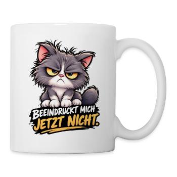 Grummelkat JetztNicht Beeindruckt - Tasse - Weiß - Rechts