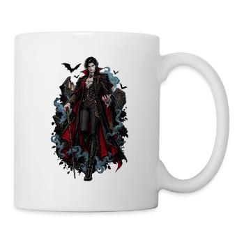 Adliger Vampir im Barockcape - Tasse - Weiß - Rechts