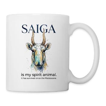 Saiga Antelope Spirit Animal - Tasse - Weiß - Rechts