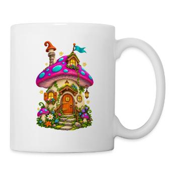 Wunderwald Pilzhäuschen - Tasse - Weiß - Rechts