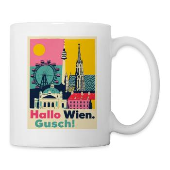 Wien-Vienna-Unfreundlich-Freundlichkeit - Tasse - Weiß - Rechts