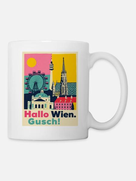 Wien-Vienna-Unfreundlich-Freundlichkeit - Tasse - Weiß