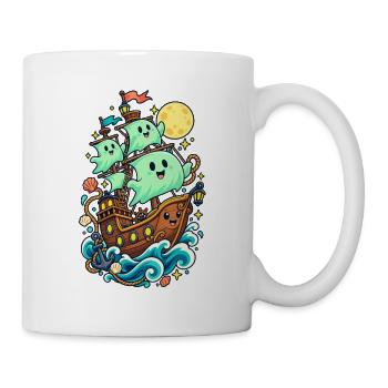 Geisterpiraten auf Mondschiff - Tasse - Weiß - Rechts