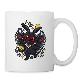 Nachtfalter-Kobold mit Laterne - Tasse - Weiß - Rechts