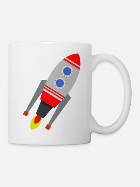 Rakete - Tasse - Weiß