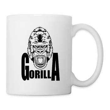 Minimalistisches Design mit roten Punkten - Tasse - Weiß - Rechts