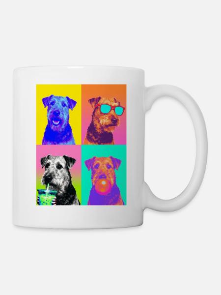 Hunde Airedale Terrier Hund - Tasse - Weiß