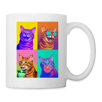 Katzen orange Tabby Katze - Tasse - Weiß - Rechts