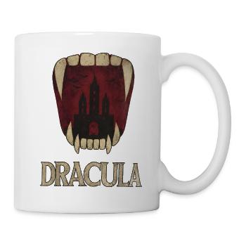 Dracula Schloss Gebiss - Tasse - Weiß - Rechts