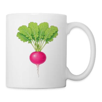 Rosa Rettich - Tasse - Weiß - Rechts