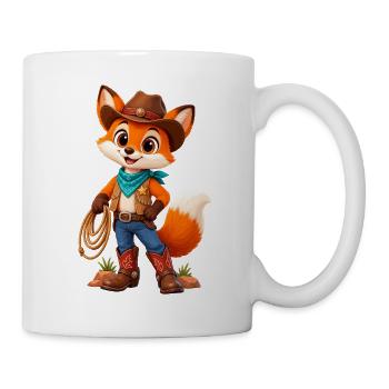 Fuchs Cowboy Lasso - Tasse - Weiß - Rechts