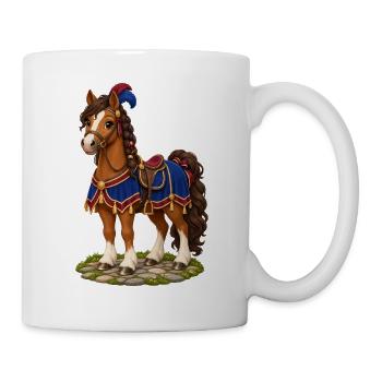Ritterross im königlichen Blau - Tasse - Weiß - Rechts