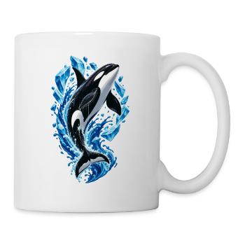 Eisiger Orca Sprung mit Kristallen - Tasse - Weiß - Rechts