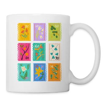 FlowerStamps - Tasse - Weiß - Rechts