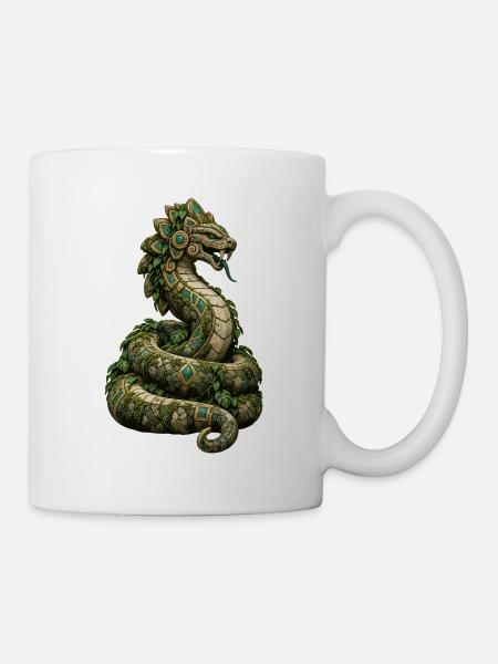 Jade Drachen mit Lianen - Tasse - Weiß