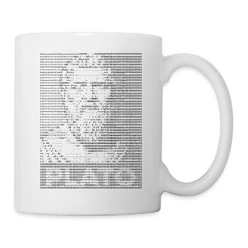 Platon ASCII Kunstporträt - Tasse - Weiß - Rechts
