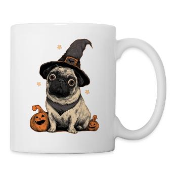 Mops Halloween - Tasse - Weiß - Rechts