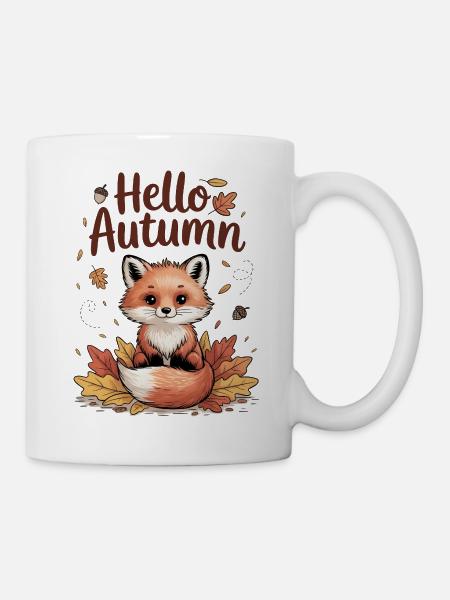 Hallo Herbst - Tasse - Weiß