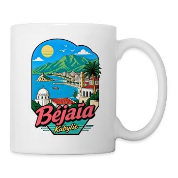 Béjaïa Kabylie – Vintage-algerische Meereslandschaft - Tasse - Weiß - Rechts