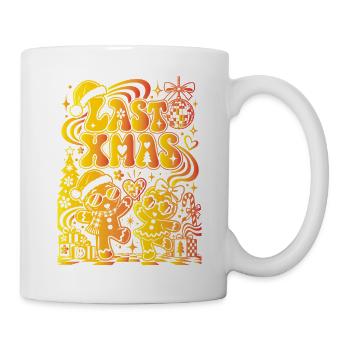 70s Ugly Christmas Weihnachten Last Xmas - Tasse - Weiß - Rechts