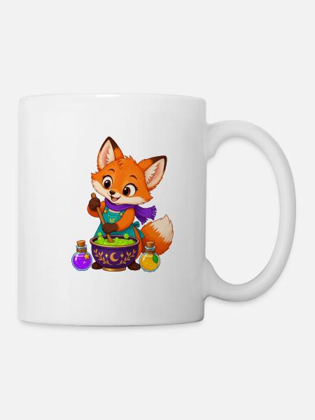 Zauberfuchs im Kessel - Tasse - Weiß