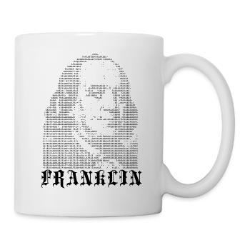 Benjamin Franklin ASCII Kunst - Tasse - Weiß - Rechts