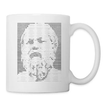 Sokrates ASCII Kunstporträt - Tasse - Weiß - Rechts