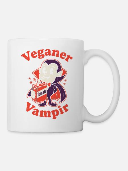 Veganer Vampir - Tasse - Weiß