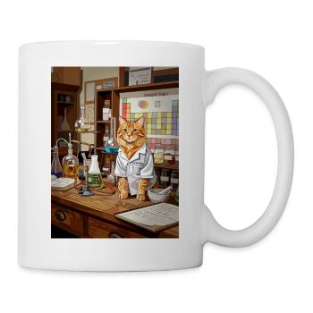 Wissenschaftliche Katze im Labor - Tasse - Weiß - Rechts