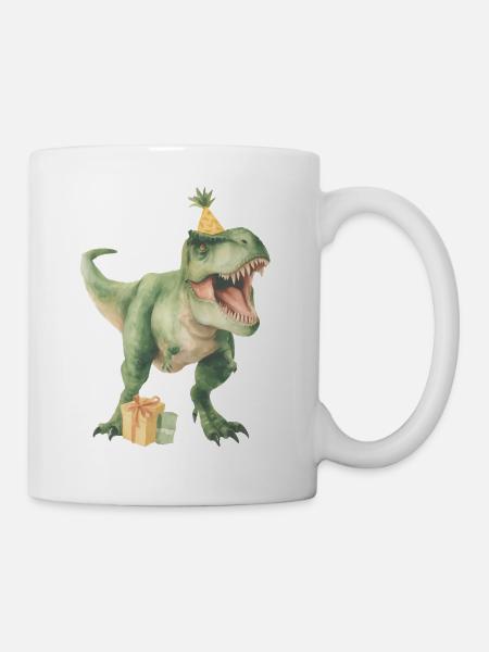 Birthdaysaurus - Tasse - Weiß