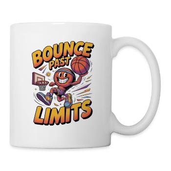 Basketball Bounce Past Limits Cartoon Comic Style  - Tasse - Weiß - Rechts