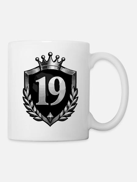 wappen-zahl-19 - Tasse - Weiß