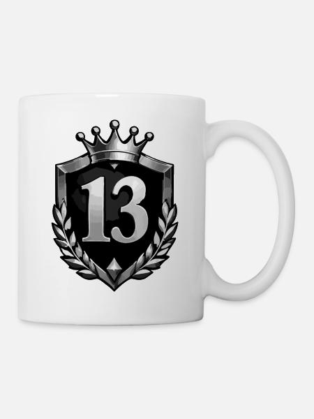 wappen-zahl-13 - Tasse - Weiß