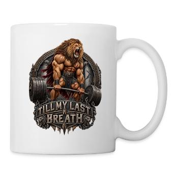 Löwe Bodybuilding Last Breath - Tasse - Weiß - Rechts