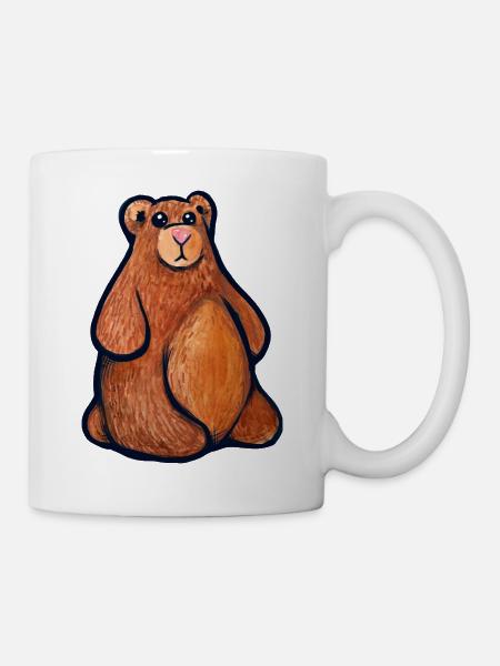 Kuschelbär-Aquarell - Tasse - Weiß