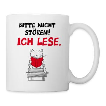 Bitte nicht stören, ich lese! - Tasse - Weiß - Rechts