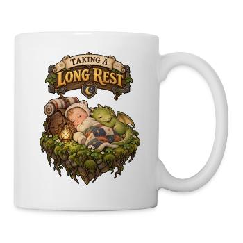 Taking a Long Rest – Baby & Drache RPG Humor - Tasse - Weiß - Rechts