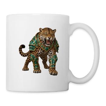 Jaguargolem in Smaragdrüstung - Tasse - Weiß - Rechts