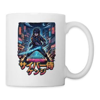 Cyber Samurai Kenji Neonklinge - Tasse - Weiß - Rechts