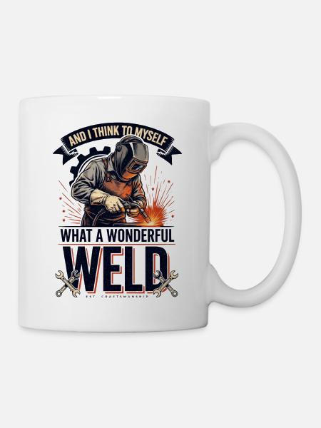 Schweißer Schweißen Funkenflug Handwerk Schrauber - Tasse - Weiß
