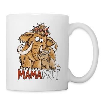 Mamamut Mammut Mama | Lustiges Mama Geschenk - Tasse - Weiß - Rechts