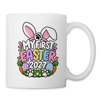 Mein erstes Ostern 2027 – Süßes Welpen-Ostern - Tasse - Weiß - Rechts