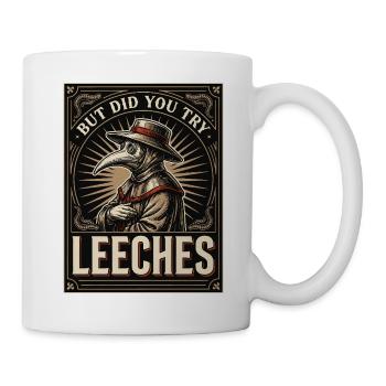 Leeches Plague Doctor Vintage-Poster - Tasse - Weiß - Rechts