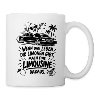 Lustiger Spruch - Wenn das Leben dir Limonen gibt - Tasse - Weiß - Rechts