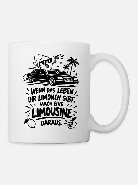 Lustiger Spruch - Wenn das Leben dir Limonen gibt - Tasse - Weiß