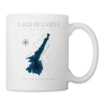 Gardasee Lago di Garda Italien Topografie Karte - Tasse - Weiß - Rechts