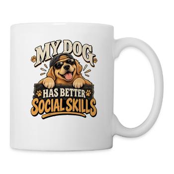 Hund mit besseren Sozialkünsten - Tasse - Weiß - Rechts