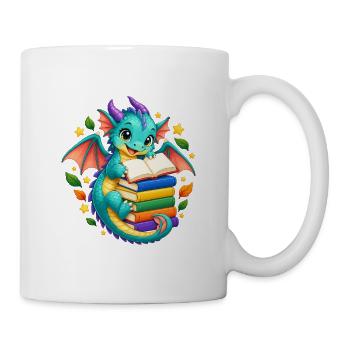 Buchlesender Drachenzauber - Tasse - Weiß - Rechts